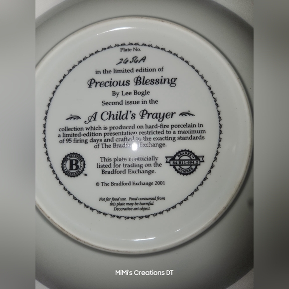 Vintage Bradford Exchange Collector's Plate24 - Picture 2 of 2